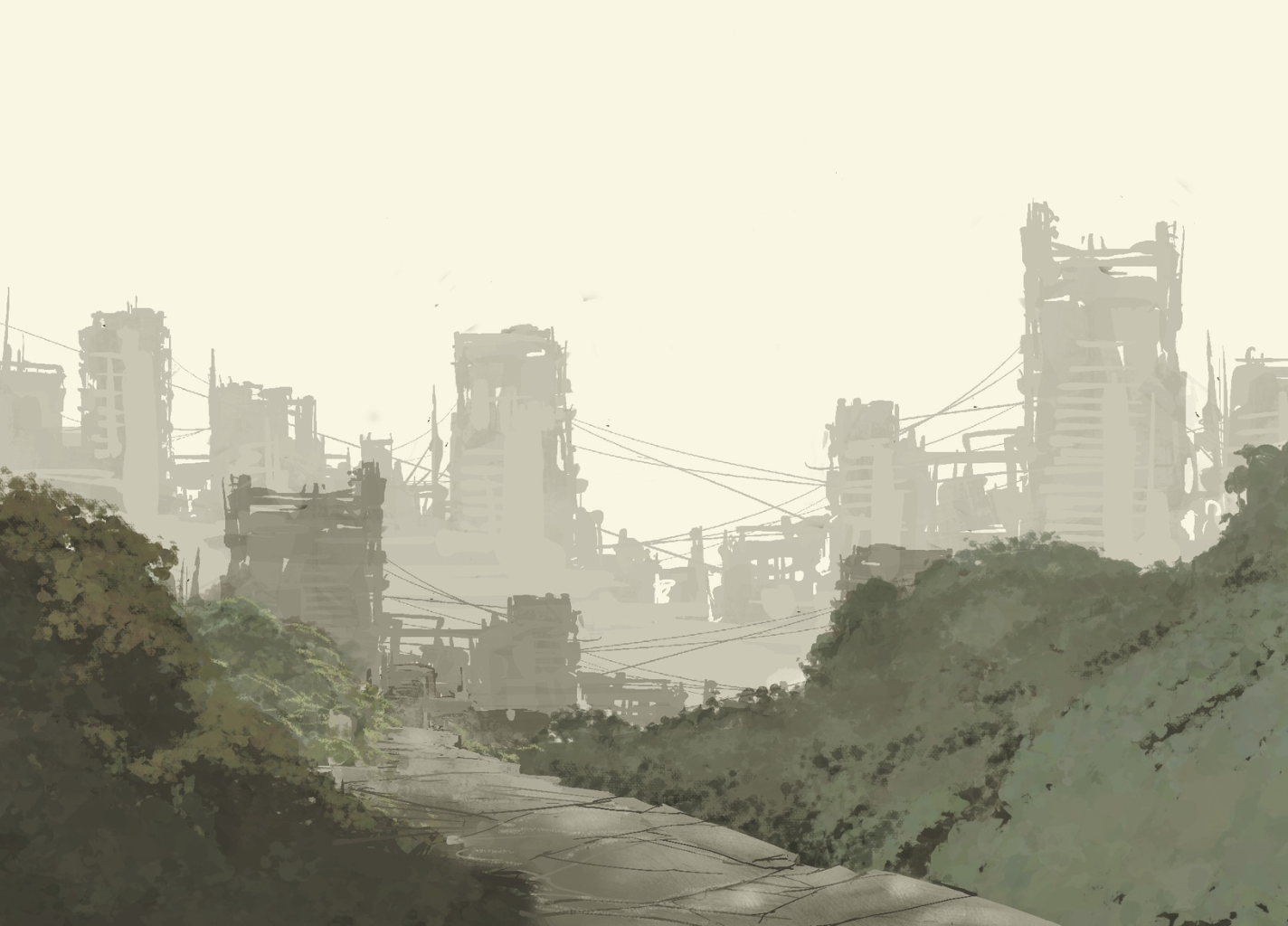 Création d'élève : décors post-apocalyptique