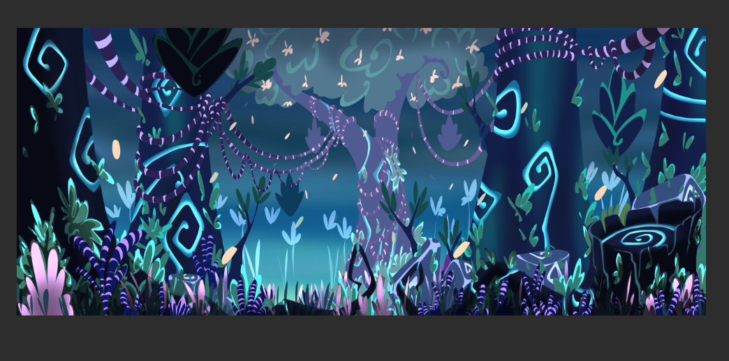 foret magique pour video mapping